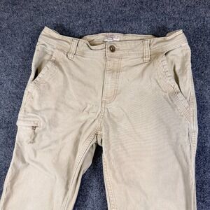 Weatherproof Vintage Flex Utility Pants Mens 34x29 Beige Cotton Relaxed Fit